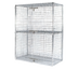 Thumbnail image #1 for Stationary Wire Security Cage with 2 Shelves, 36 x 24 x 63 Inch, Chrome Finish