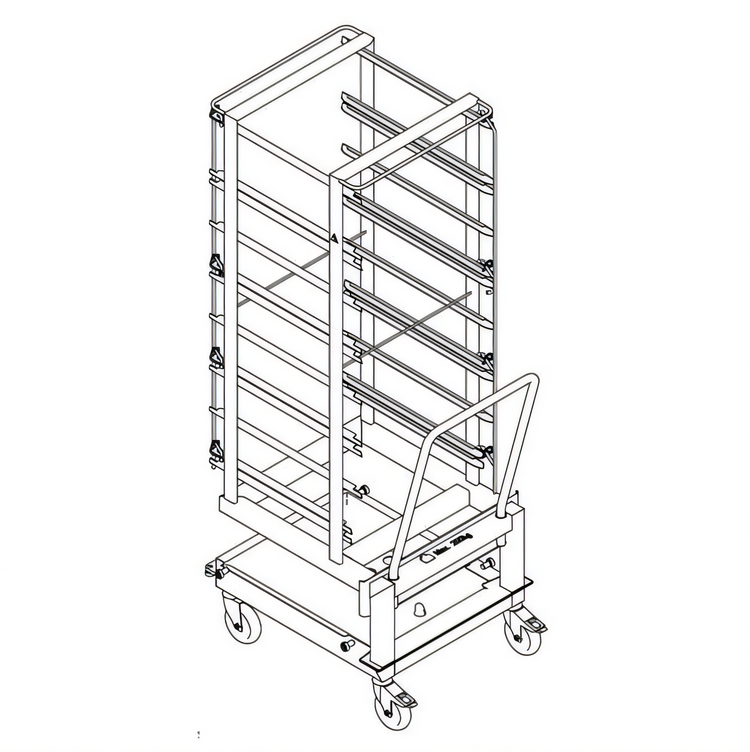 Product image #1 for Henny Penny MCR-215 10-Level Crosswise EZ-In Mobile Chicken Rack