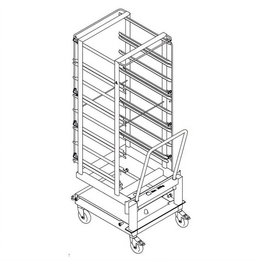 Product image #1 for Henny Penny MCR-215 10-Level Crosswise EZ-In Mobile Chicken Rack