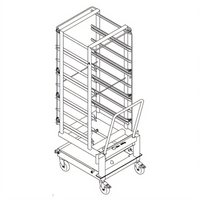Henny Penny MCR-215 10-Level Crosswise EZ-In Mobile Chicken Rack