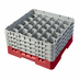 Thumbnail image #2 for Cambro Camrack Full Size 30-Compartment Glass Rack with 4 Soft Gray Extenders, Red