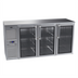 Thumbnail image #1 for Krowne NS72 Three-Section Narrow Door Refrigerated Back Bar Storage Cabinet, 72-Inch, Self-Contained Side-Mounted