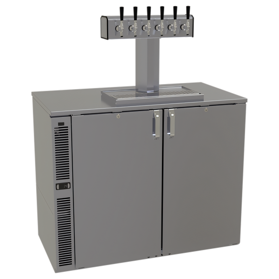 Product image #1 for Glastender C1SB44-DD One-Zone Side-Serviced Bar Profile Draft Dispensing Cooler, 44-Inch, Two-Section