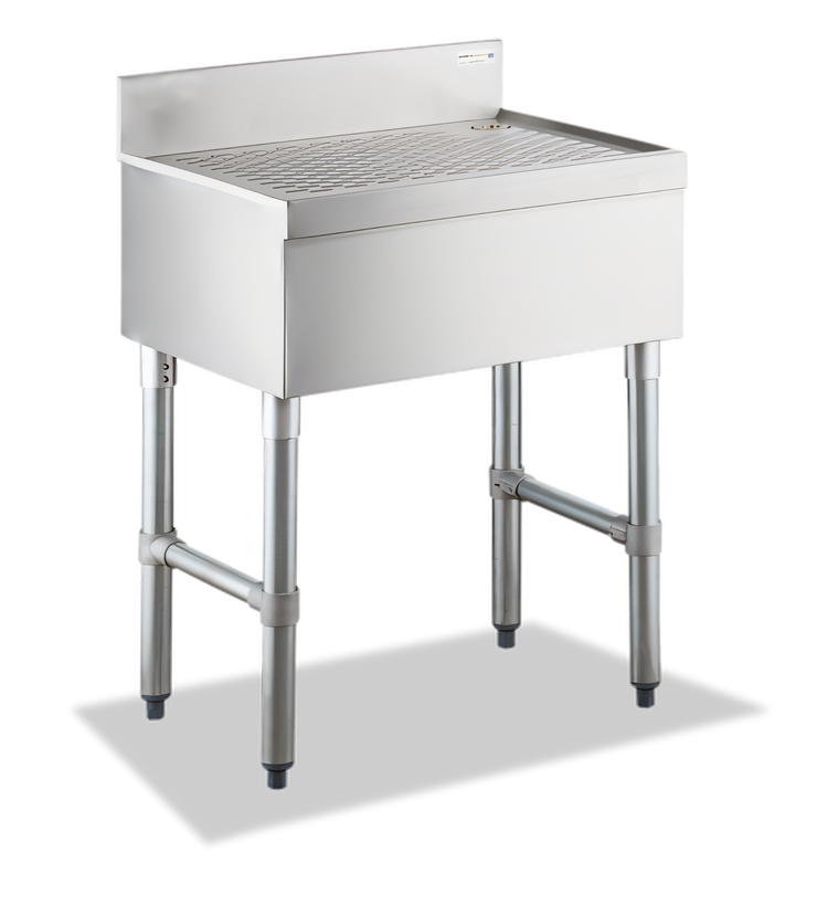 Product image #1 for Steel Works Stainless Freestanding Underbar Drain Board, 24 x 18 x 34 Inches, 304 Stainless Steel