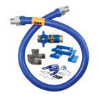 Thumbnail image #1 for Dormont Manufacturing Dormont Blue Hose 1675KITCF48PS Moveable Gas Connector Kit, 3/4-Inch x 48-Inch, Stainless Steel, Quick-Disconnect