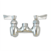 Fisher Backsplash-Mount Control Valve without Spout, 4-Inch Centers, Swivel Outlet and Stems, Stainless Steel