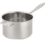 Thumbnail image #1 for Vollrath Intrigue® 47743 7-Quart 18-8 Stainless Steel Induction-Ready Straight-Sided Saucepan with Riveted Helper Handle