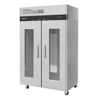 Turbo Air M3 Series Two-Section Reach-In Heated Holding Cabinet with Glass Doors