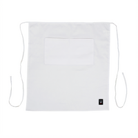 Signature Chef Full-Length Bistro Apron with 2 Pockets, 32 x 28 in, White