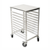 Thumbnail image #1 for Sapphire Aluminum Solid Top Half-Height Sheet Pan Rack with Casters, 10-Pan Capacity