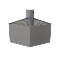Glastender Underbar Outside Wedge Corner Drainboard, 60° Angle, 24-Inch Deep, Stainless Steel, No Legs