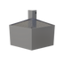 Thumbnail image #1 for Glastender Underbar Outside Wedge Corner Drainboard, 60° Angle, 24-Inch Deep, Stainless Steel, No Legs