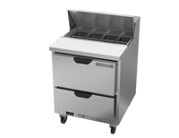 Beverage-Air 27-Inch Refrigerated Sandwich Prep Table with 2 Drawers, 8-Pan Standard Top, 6.9 Cu. Ft.