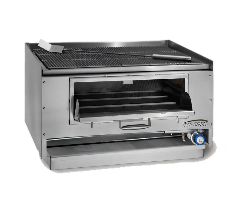 Product image #1 for Imperial MSQ-48 48-Inch Countertop Mesquite Wood Broiler with Cast Iron 9-Bar Grates
