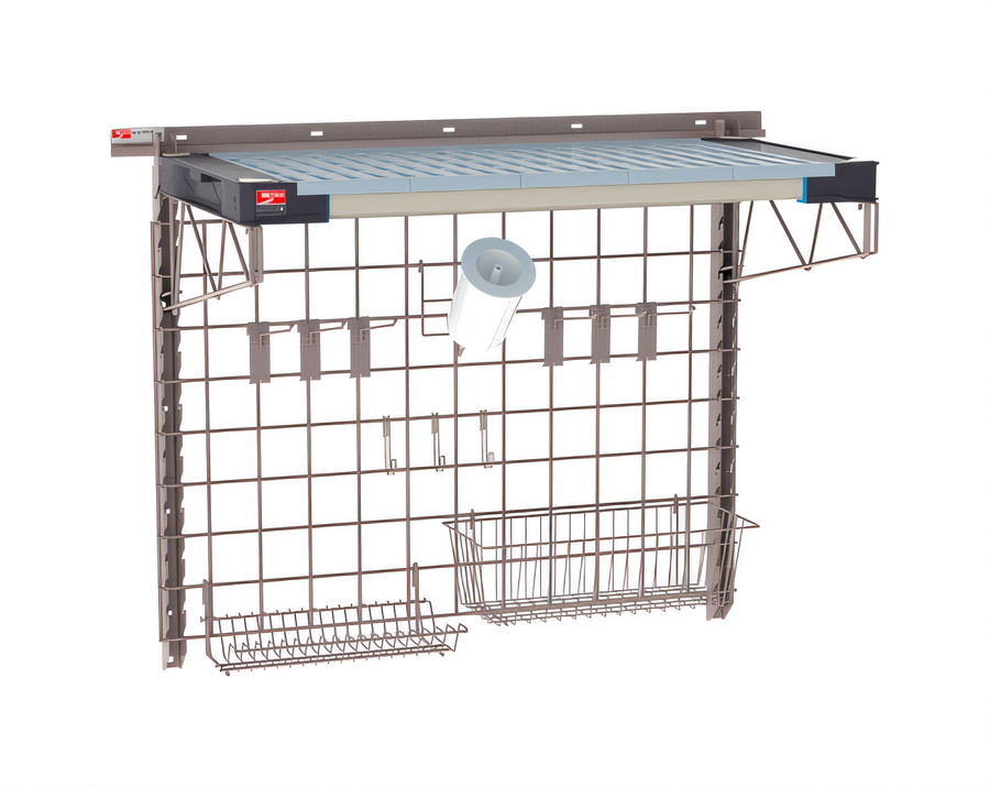 Product image #1 for Metro SmartWall Wall-Mounted Sink Shelf Kit, 1 Shelf, Metroseal Gray