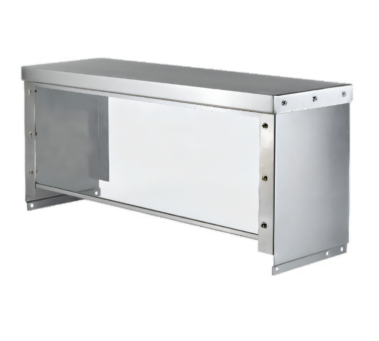 Product image #1 for 32-Inch Lexan Horizontal Panel Serving Guard for 2-Pan Units with Stainless Steel Frame