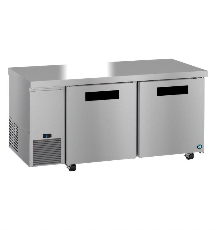 Product image #1 for Hoshizaki Steelheart ULF67B Two-Door Undercounter Reach-In Freezer, 67" W, 19.97 Cu. Ft., Side-Mounted Refrigeration