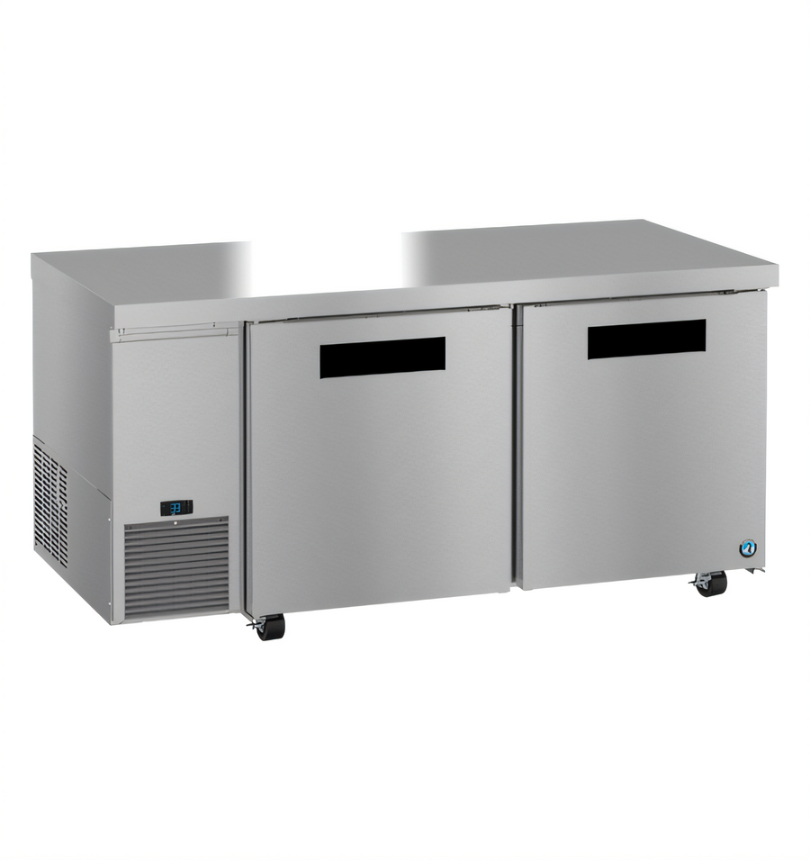 Product image #1 for Hoshizaki Steelheart ULF67B Two-Door Undercounter Reach-In Freezer, 67" W, 19.97 Cu. Ft., Side-Mounted Refrigeration