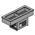 Thumbnail image #1 for Delfield LiquiTec 8169-EFNP Narrow 3-Pan Full-Size Self-Contained Drop-In Refrigerated Cold Food Well