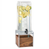 Thumbnail image #1 for Cal-Mil Mid-Century 3-Gallon Single Beverage Dispenser with Ice Chamber, Lid, Spigot, Walnut Base, and Chrome Frame
