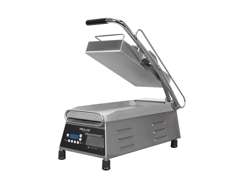 Product image #1 for Proluxe CS157 Compact Clamshell Commercial Panini Press with 7 x 15-Inch Smooth Top and Bottom Plates