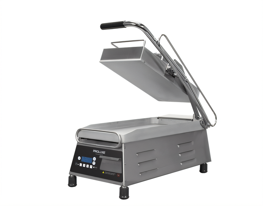 Product image #1 for Proluxe CS157 Compact Clamshell Commercial Panini Press with 7 x 15-Inch Smooth Top and Bottom Plates