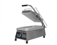 Proluxe CS157 Compact Clamshell Commercial Panini Press with 7 x 15-Inch Smooth Top and Bottom Plates