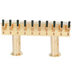 Thumbnail image #1 for Micro Matic Double Pedestal Air-Cooled Countertop Draft Beer Tower with 10 Brass Faucets, PVD Brass Finish