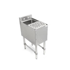 Thumbnail image #1 for John Boos UBMS-1812-X Freestanding Slim-Line Underbar Mixology Station, 12"W x 18"D, Stainless Steel, Sink Bowl with Push-Down Rinser