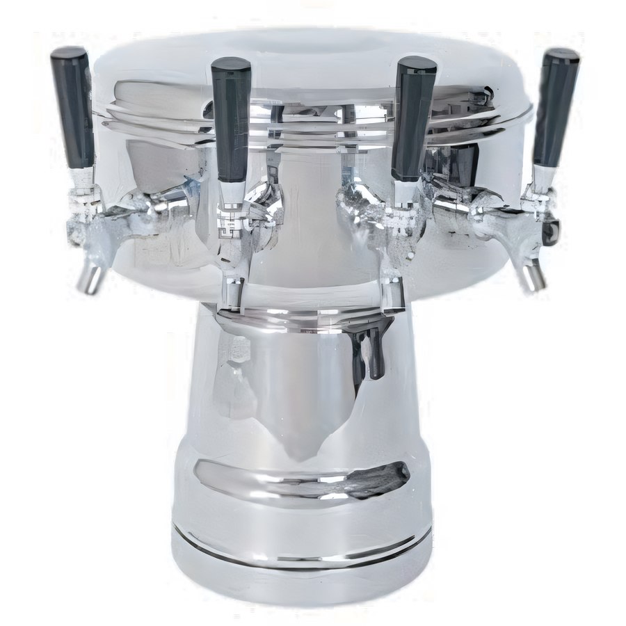 Product image #1 for Micro Matic Mushroom 4-Faucet Countertop Glycol-Cooled Stainless Steel Draft Beer Tower
