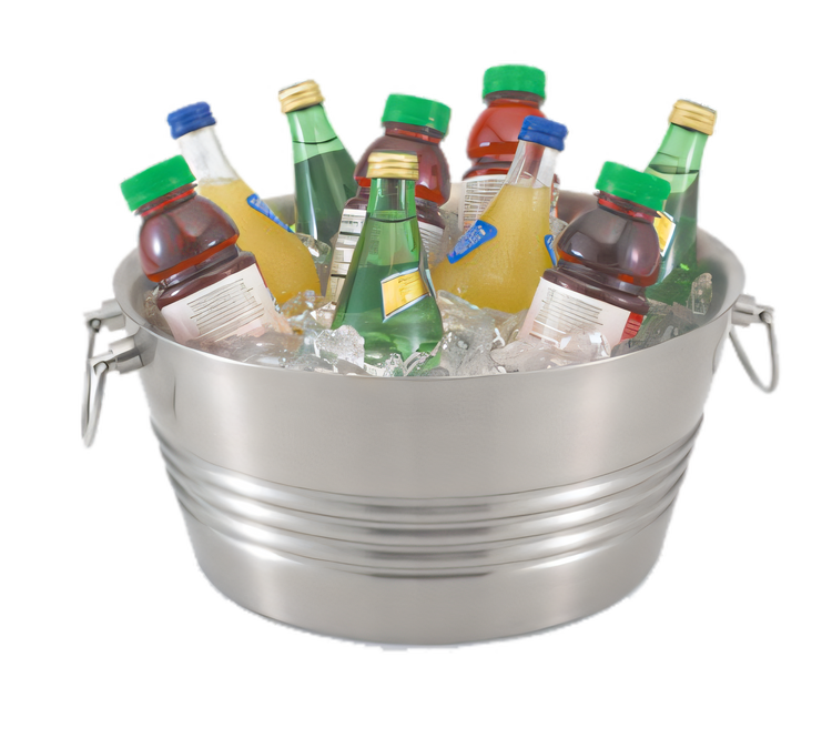 Product image #1 for Vollrath Round Beehive Tabletop Beverage Bin, 10 Quart, Double-Wall Insulated Stainless Steel, Satin Finish
