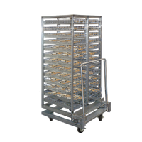 FWE End-Loading Rethermalizer-Holding Roll-In Rack for 26 Wire Baskets