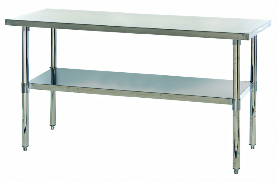 Product image #1 for Quantum 304 Stainless Steel Work Table with Adjustable Undershelf, 72 x 24 x 34 Inches
