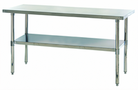 Quantum 304 Stainless Steel Work Table with Adjustable Undershelf, 72 x 24 x 34 Inches