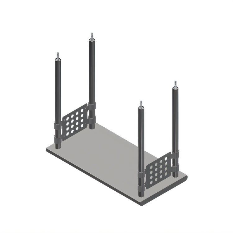 Product image #1 for John Boos Heavy-Duty Single Ceiling-Mount Stainless Steel Overshelf, 36W x 24D