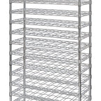 Thumbnail image #1 for Quantum WR74-1436WSC Chrome-Plated Wire Wine Cradle Shelving Unit, 126-Bottle Capacity, 36W x 14D x 74H