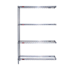 Thumbnail image #1 for Eagle Group Valu-Master A4-74-2448V 4-Tier Add-On Wire Shelving Unit, 48W x 24D x 74H, Pewter Gray Epoxy