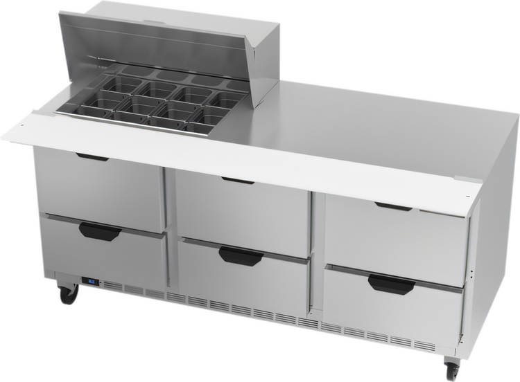 Product image #1 for Beverage-Air SPED72HC-12M-6 72-Inch Mega Top Sandwich Prep Table with 6 Drawers