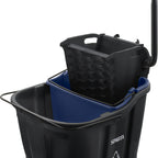 Thumbnail image #1 for CFS Brands OmniFit™ 9690403 Mop Bucket Combo, 35 qt, Sidepress Wringer, Soiled Water Insert, Black