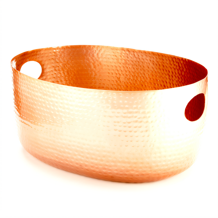 Product image #1 for American Metalcraft Oval Hammered Aluminum Beverage Tub, 16.25 Qt., Copper Finish