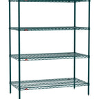 Thumbnail image #1 for Metro Super Erecta SE-1842K3-63-S4 Stationary Starter Wire Shelving Unit, 42"W x 18"D x 63"H, 800 lb. capacity per shelf, 2000 lb. capacity per unit