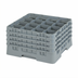 Thumbnail image #2 for Cambro Camrack Full Size 16-Compartment Glass Rack with 4 Soft Gray Extenders