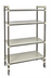 Thumbnail image #1 for Cambro Camshelving Elements XTRA High Density Top Rail 4-Shelf Solid Mobile Starter Unit, 18 x 60 x 80 Inches, Speckled Gray