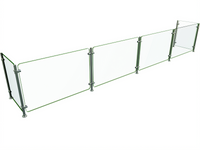 Hatco Flav-R-Shield Full-Service Pass-Over Sneeze Guard, 4-Bay, 144W x 18D x 25H