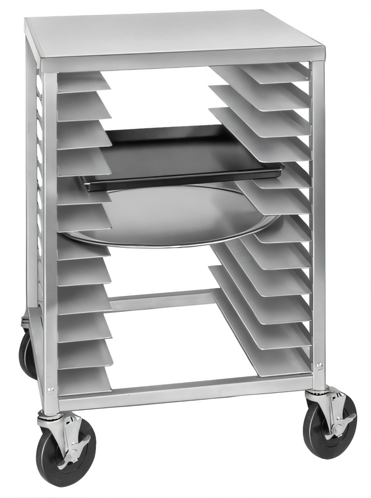 Product image #2 for Channel Manufacturing Half-Size Aluminum Pizza Pan Rack with Aluminum Work Top, 12-Pan Capacity