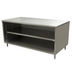 Thumbnail image #1 for BK Resources 72-Inch x 30-Inch Stainless Steel Chef Table with Open Front Cabinet Base