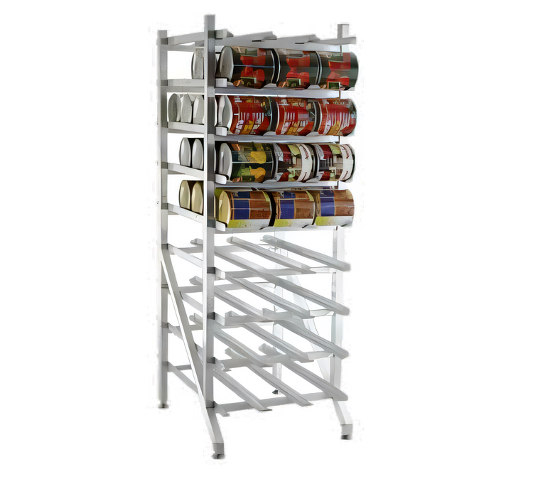 Product image #1 for New Age Heavy-Duty Full-Size Stationary Aluminum Can Storage Rack for #5 and #10 Cans