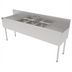 Thumbnail image #1 for Top Shelf TS Series Triple-Compartment Stainless Steel Underbar Sink Unit with Left and Right Drainboards, 72 Inch