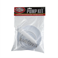 Winco White Plastic Pump Kit with 9-Inch Standard Pump and 5 Lids