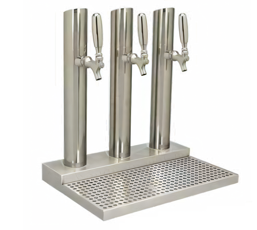 Product image #1 for Skyline 3-Faucet Countertop Glycol-Cooled Draft Beer Station, Less Rinser, Polished Stainless Steel
